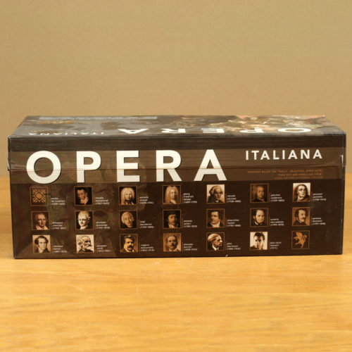 Opera italiana • A reflection on the 16th-20th century • Cavalieri • Monteverdi • Vivaldi • Händel • Piccinni • Calderara • Paisiello • Gazzaniga • 40 CD box
