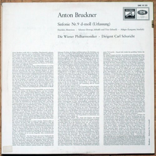 Brukner • Symphonie n° 9 (Originalfassung) • Electrola SME 91 221 • Wiener Philharmoniker • Karl Schuricht