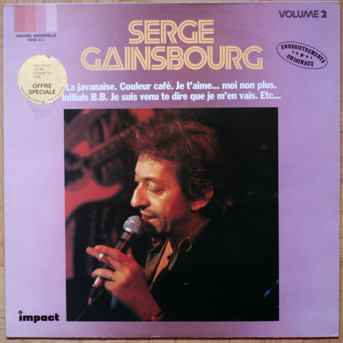 Gainsbourg • Compilation • La javanaise • Couleur café • Initials B.B. • Ballade de Melody Nelson • Enregistrements originaux • Volume 2