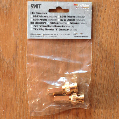 MIT • Tmax • OneWire System • Twist-On BNC Connector RG-59/62 (CIBNCTW) • Gold • NOS