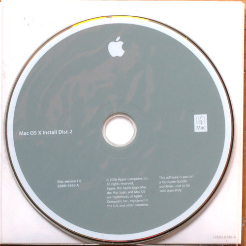 Apple Macintosh • MacBook Pro 15” • Intel Core 2 Duo • 2006 • Set d'installation • Install software • OSX 10.4.8 • Multilingual • Tiger Software
