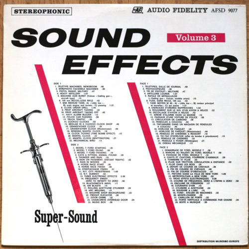 Hi-Fi • Bruitage • Sound effects • Volume 3 • Audio Fidelity AFSD 9077