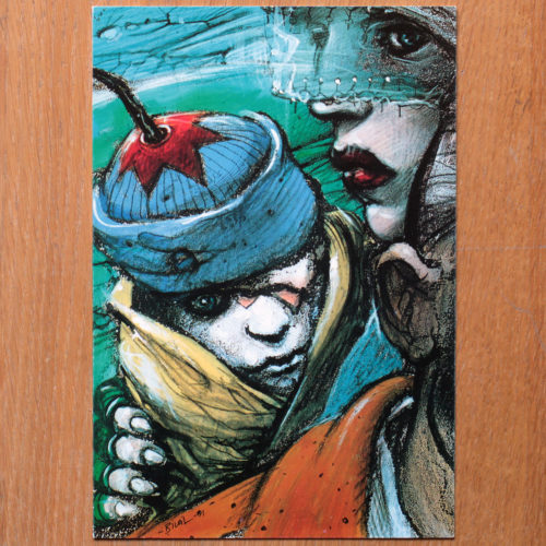 Enki Bilal • Galerie Escale à Paris • Collection Transit • Lot de 2 carte postales • 1990 & 1991