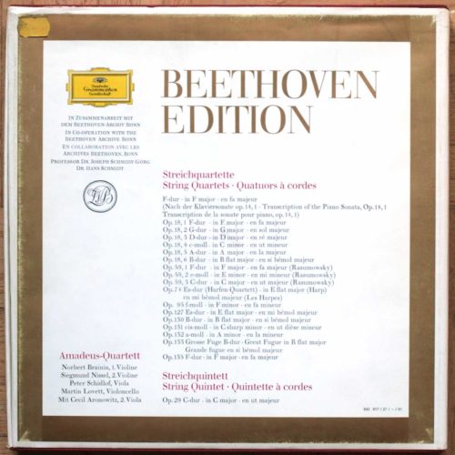 Beethoven édition • Vol. 4 • Quatuors & quintette à cordes • Streichquartette & Streichquintett • String quartets & string quintet • Amadeus-Quartett
