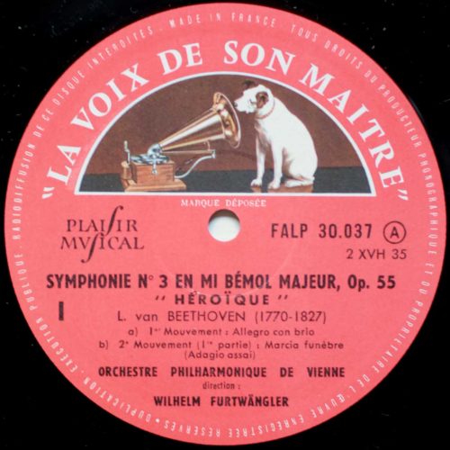 Beethoven • Symphonie n° 3 "Eroica" • FALP 30037 • Wiener Philharmoniker • Wilhelm Furtwängler