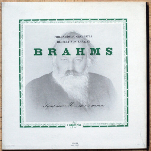 Brahms • Symphonie n° 4 – Op. 98 • Columbia FCX 538 • Philharmonia Orchestra • Herbert von Karajan