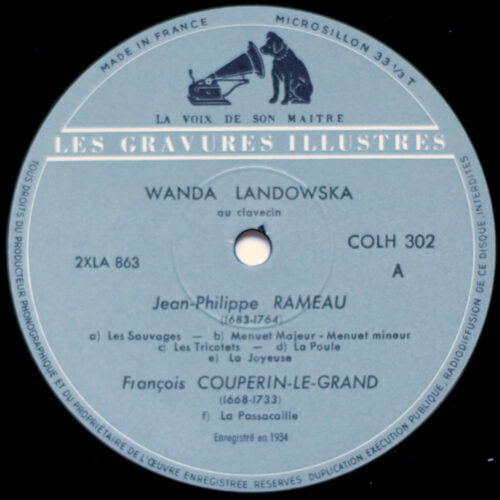 Rameau • Suite en mi • Couperin Le Grand • La passacaille • Les Gravures Illustres • COLH 302 • Wanda Landowska