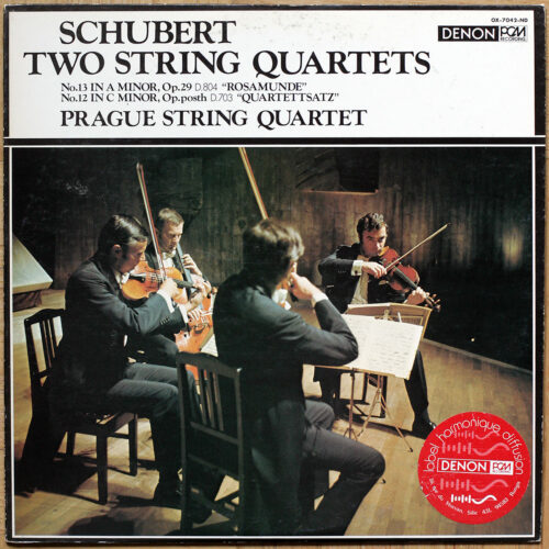 Schubert • String Quartet n° 13 In A Minor "Rosamunde" • String Quartet n° 12 In C Minor "Quartettsatz"• Denon OX-7042-ND • PCM Digital • Prague String Quartet