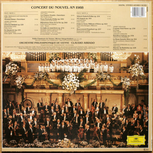 Dvorak • Concert du Nouvel An 1988 • Neujahrskonzert 1988 • DGG 423 662-1 Digital • Wiener Philharmoniker • Claudio Abbado