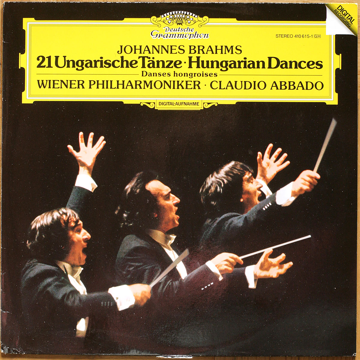 Brahms • 21 Ungarische Tänze • Hungarian dances • Danses hongroises • DGG 410 615-1 Digital • Wiener Philharmoniler • Claudio Abbado