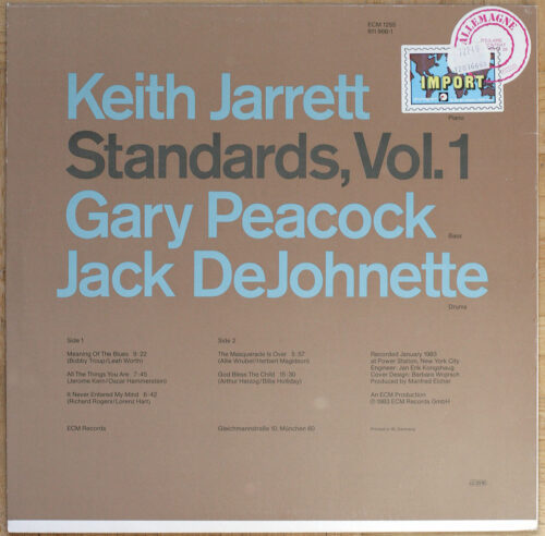 Keith Jarrett • Standards • Volume 1 • ECM 1255 • Keith Jarrett • Gary Peacock • Jack DeJohnette