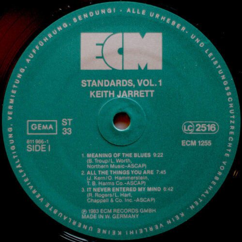 Keith Jarrett • Standards • Volume 1 • ECM 1255 • Keith Jarrett • Gary Peacock • Jack DeJohnette