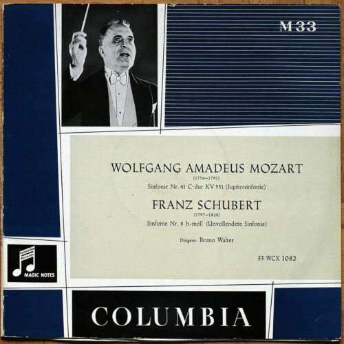 Mozart • Symphonie n° 41 • Schubert • Symphonie n° 8 • Columbia WCX 1082 • New York Philharmonic Orchestra • Philadelphia Orchestra • Bruno Walter