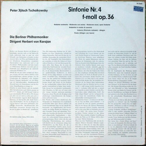 Tchaikovsky • Symphonie n° 4 • Columbia C 91 068 • Berliner Philharmoniker • Herbert von Karajan