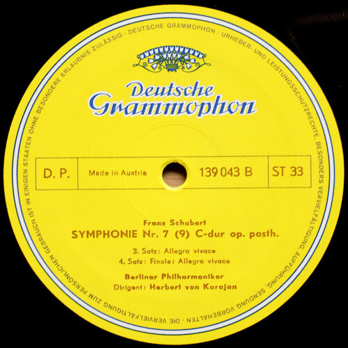 Schubert • Symphonie N° 9 (7) C-dur – D. 944 (Op. Posth.) • DGG 139 043 SLPM • Berliner Philharmoniker • Herbert von Karajan