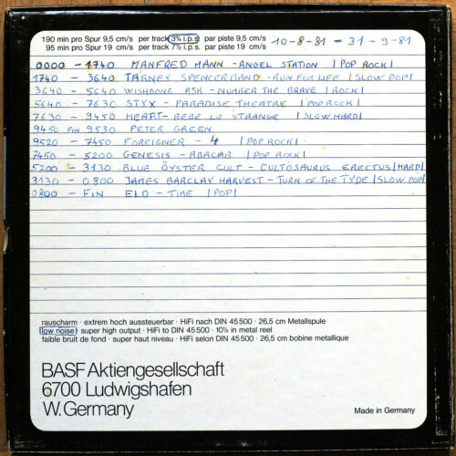 BASF LPR 35 • Bande magnétique avec bobine métallique • Sound recording tape with metal reel • Tonband mit Metallspule • Ø 26.5 cm • NAB • Occasion • Used