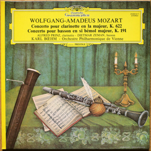 Mozart • Concerto pour clarinette – KV 622 • Concerto pour basson - KV 191 • DGG 2530 411 • Alfred Prinz • Dietmar Zeman • Wiener Philharmoniker • Karl Böhm