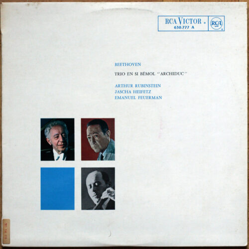 Beethoven • Trio pour piano, violon & violoncelle n° 7 “Archiduc” – “Erzherzog-Trio” • RCA 630.777 A • Arthur Rubinstein • Jascha Heifetz • Emanuel Feuerman