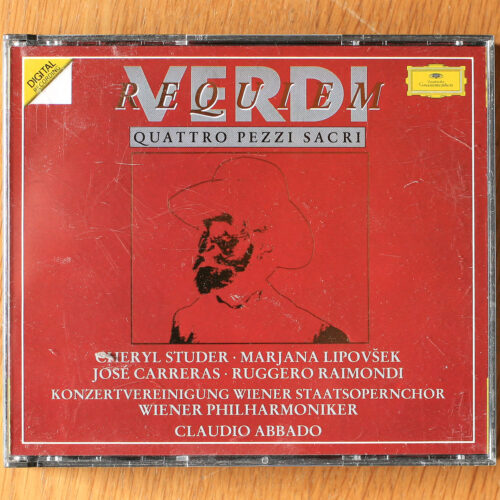 Verdi • Messa da Requiem – Quattro Pezzi Sacri • DGG 435 884-2 • Ruggero Raimondi • Marjana Lipovšek • Cheryl Studer • José Carreras • Wiener Philharmoniker • Claudio Abbado
