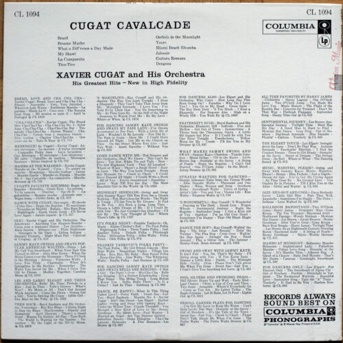 Xavier Cugat Orchestra • Cugat cavalcade • Columbia CL 1094 • Xavier Cugat and his Waldorf-Astoria Orchestra