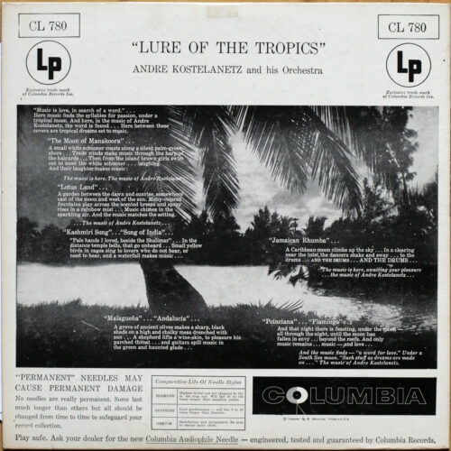 André Kostelanetz • Lure of the tropics • Columbia CL 780 • André Kostelanetz and his orchestra
