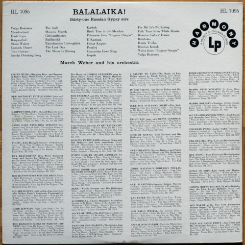 Marek Weber • Balalaika! • Harmony HL 7095 • Marek Weber and his orchestra