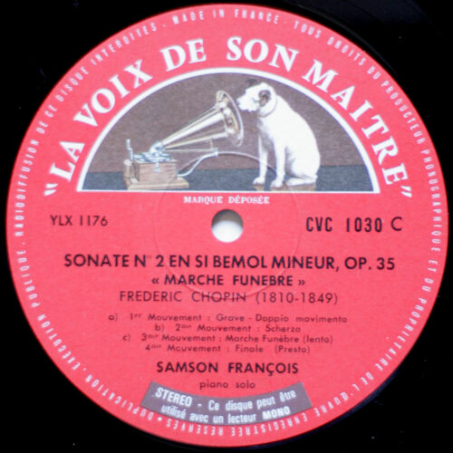 Chopin • Sonate n° 2 "Marche funèbre" • Sonate n° 3 • La Voix De Son Maître CVC 1030 • Samson François
