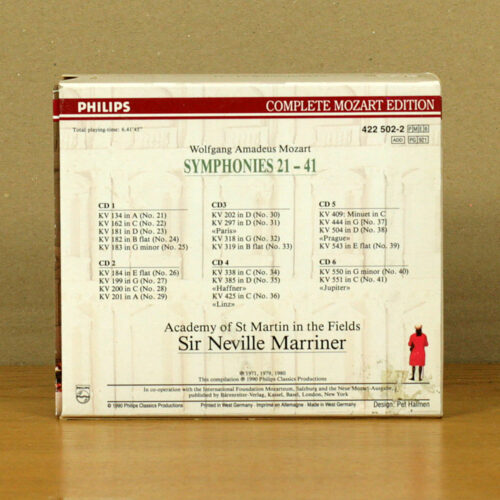 Mozart • Complete Mozart Edition – Vol 2 • Symphonies 21 - 41 • Philips 422 502-2 • Academy of St. Martin-in-the-Fields • Neville Marriner