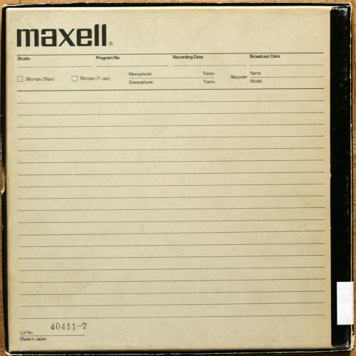 Maxell UDXL 35-180B • Bande magnétique avec bobine métallique alu • Sound recording tape with alu metal reel • Tonband mit Alu-Metallspule • Ø 26.5 cm • NAB • Occasion • Used