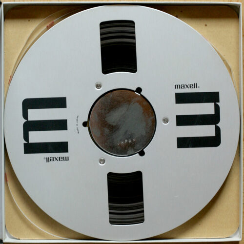 Maxell UDXL 35-180B • Bande magnétique avec bobine métallique alu • Sound recording tape with alu metal reel • Tonband mit Alu-Metallspule • Ø 26.5 cm • NAB • Occasion • Used
