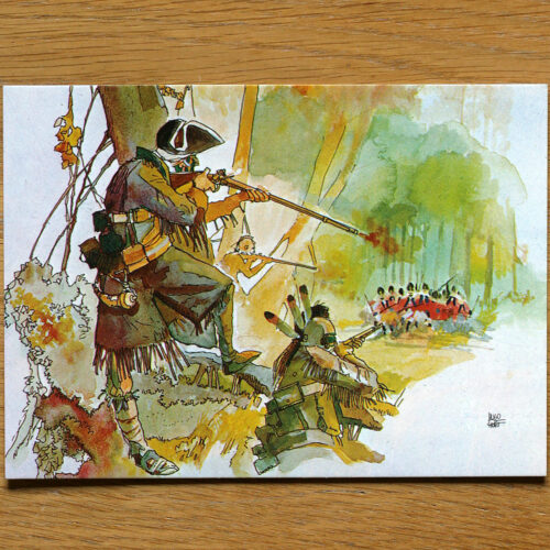 Hugo Pratt • La défaite du général Braddock • Carte postale • Editions Aedena • 1984