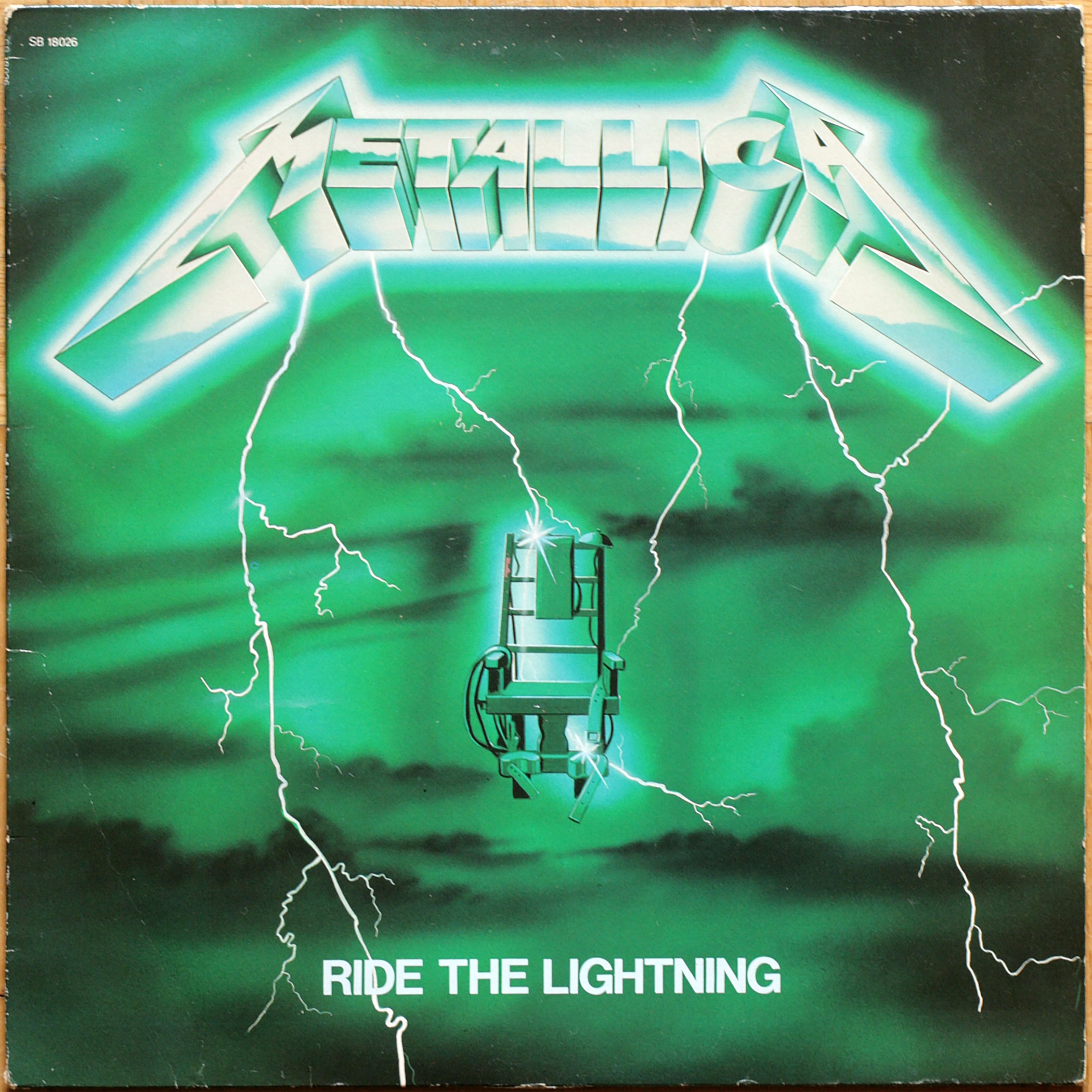Metallica • Ride the lightning • Bernett Records – Music for nations SB 18026 • Edition française avec pochette verte • French green cover