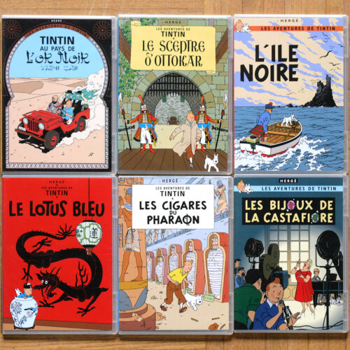 Hergé • Tintin • Coffret de 6 DVD • Dessin animé • Les cigares du pharaon • Le lotus bleu • L'île noire • Le sceptre d’Ottokar • Tintin au pays de l'or noir • Les bijoux de la Castafiore