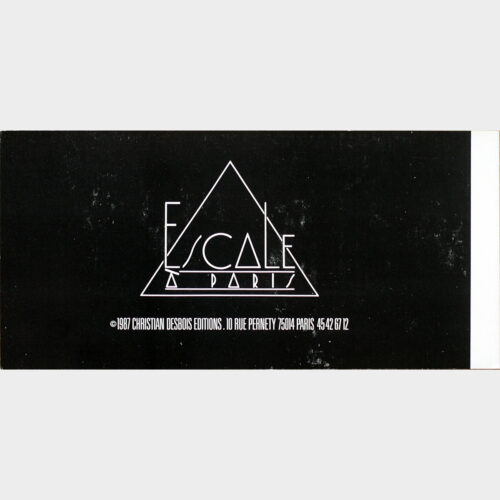 Enki Bilal • Horus • Collection uniformes • Sculpture Henri Gonnet • Carte annonce • Galerie Escale à Paris • 1987 • Neuve