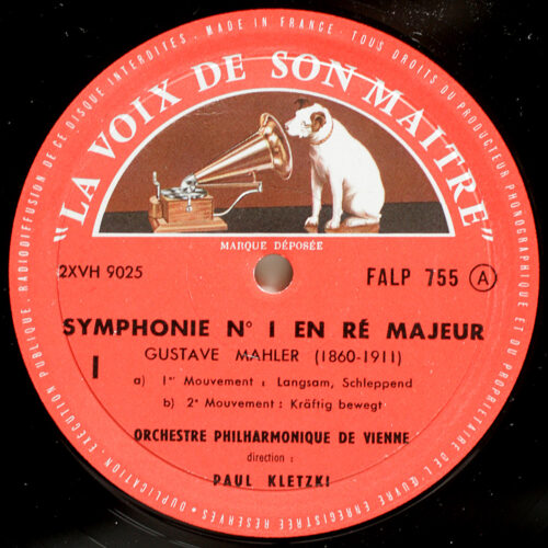 Mahler • Symphonie n° 1 "Titan" • FALP 755 • Wiener Philharmoniker • Paul Kletzki