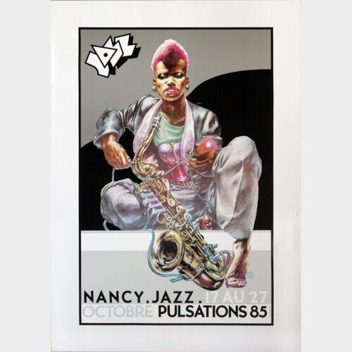 Tanino Liberatore • Jazz • Affiche du Nancy Jazz Pulsations 1985 • Grand format • Originale
