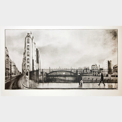Jacques Tardi • En banlieue • Le pont • Héliogravure • Christian Desbois Editions • Galerie Escale à Paris • 1990 • Neuve