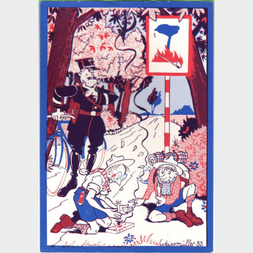 Luky Weissmuller • Série Viper • Les dangers de la drogue • Carte postale • Sinsemilla Éditions • 1984