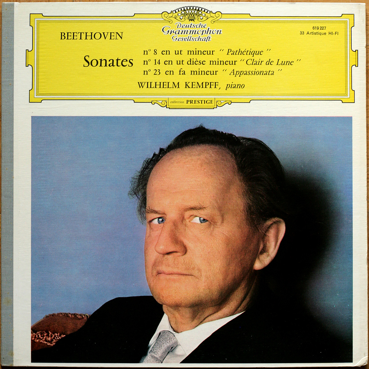 Beethoven • Sonates pour piano • Klaviersonaten • Piano sonatas • N° 14 "Mondschein" – n° 8 "Pathétique" – n° 23 "Appassionata" • DGG 619 227 LPEM • Wilhelm Kempff