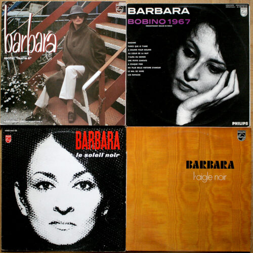 Barbara • Lot • 12 albums 33 tours – 16 disques vinyles • Bobino 67 • Récital Pantin 81 • Théâtre des Variétés • La louve • L’aigle noir • Lily Passion • La fleur d’amour • Le soleil noir