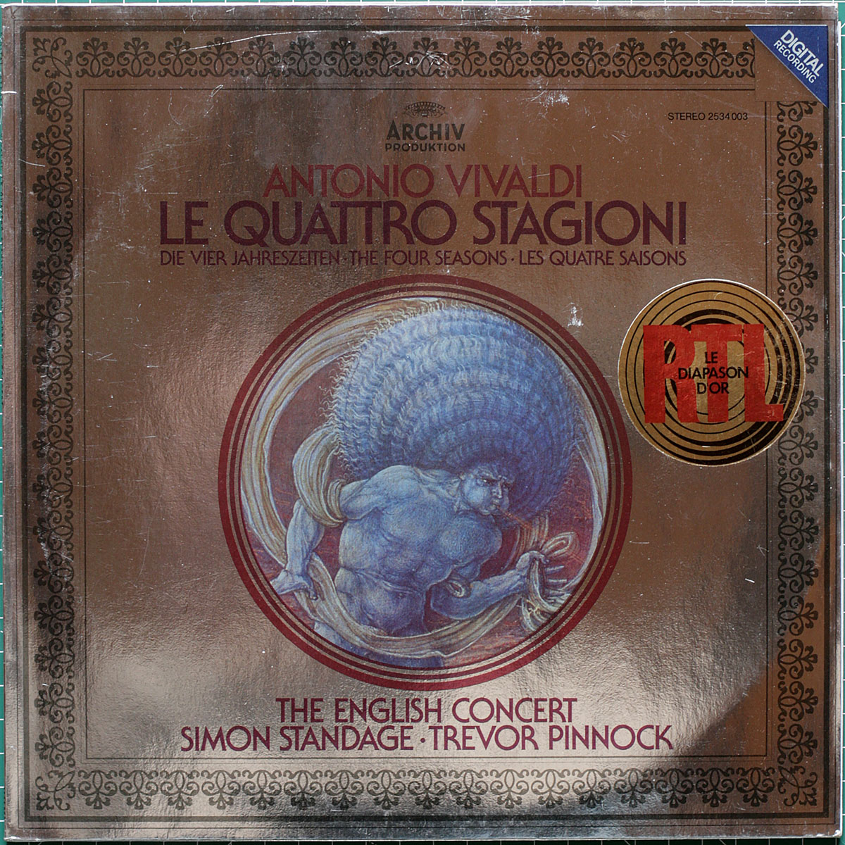 Vivaldi • Les quatre saisons • Le quattro stagioni • Archiv Produktion 2534 003 Digital • Simon Standage • The English Concert • Trevor Pinnock