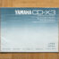 Yamaha • CD-X3 • Lecteur CD • Manuel utilisateur • Owner's manual • Bedienungsanleitung