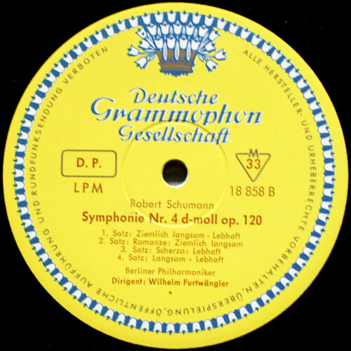 Joseph Haydn – Symphonie Nr. 88 G-dur • Robert Schumann – Symphonie Nr. 4 • DGG 18 858 LPM • Wiener Philharmoniker • Wilhelm Furtwängler