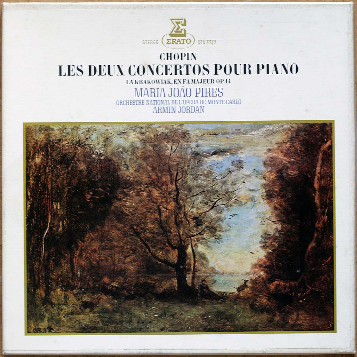 Chopin • Les concertos pour piano et orchestre n° 1 & 2 • Erato STU 71 129 • Maria João Pires • Orchestre National de l'Opéra de Monte-Carlo • Armin Jordan