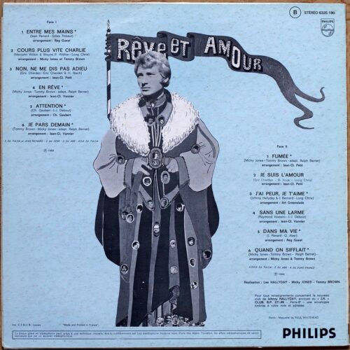 Johnny Hallyday • Rêve et amour • Philips 6325 190