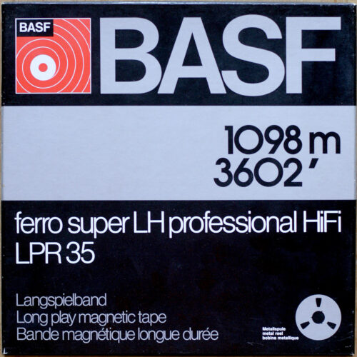 BASF LPR 35 • Bande magnétique avec bobine métallique • Sound recording tape with metal reel • Tonband mit Metallspule • Ø 26.5 cm • NAB • Occasion • Used
