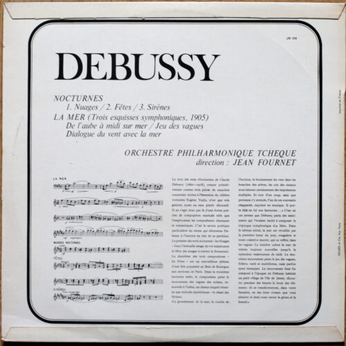 Debussy • Nocturnes • La mer • Jalons de la musique JM 016 • Czech Philharmonic Orchestra • Jean Fournet