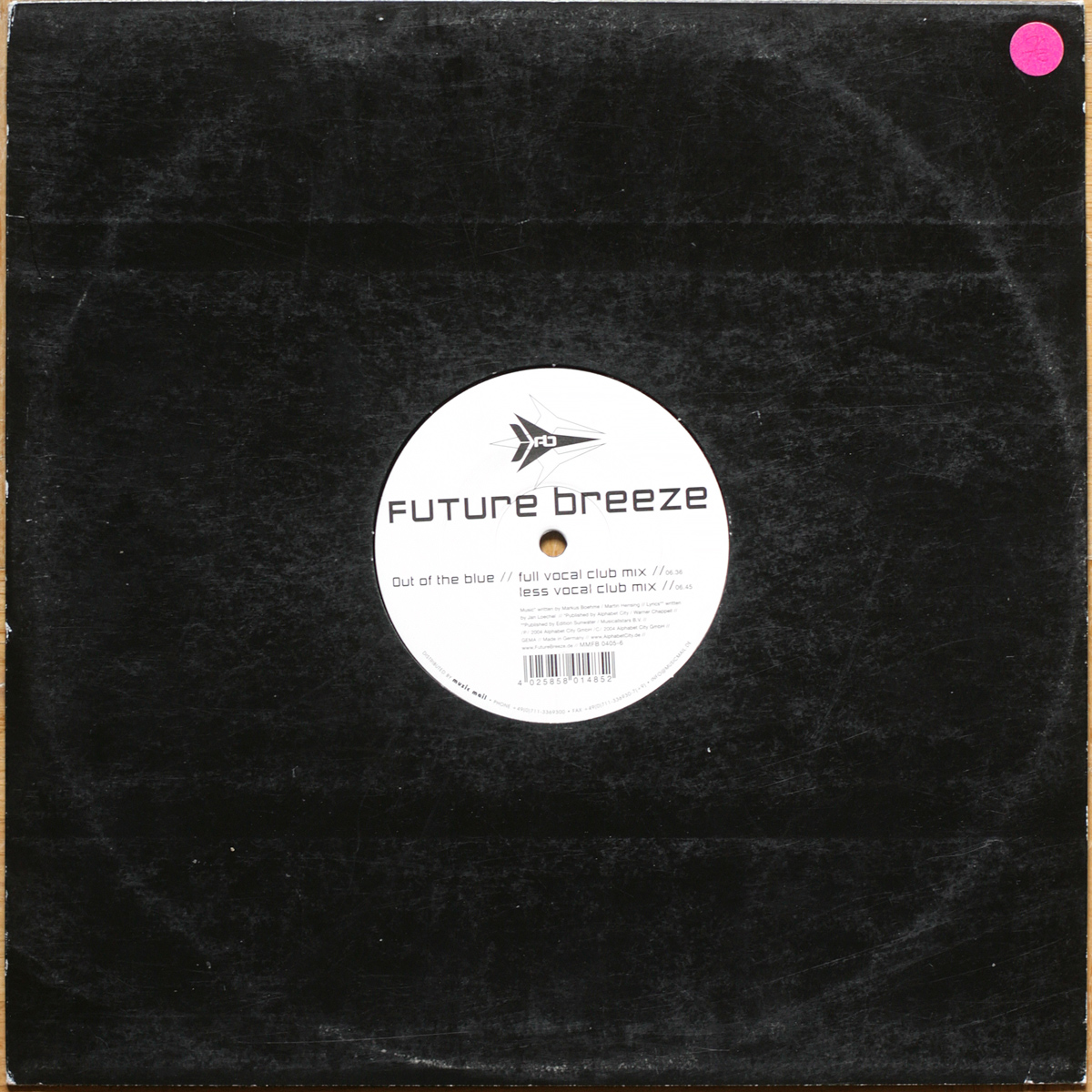 Future Breeze • Out of the blue (Full Vocal Club Mix & Vocal Trance Mix) • Alphabet City MMFB 0405-6 • Maxi single • 12" • 45 rpm