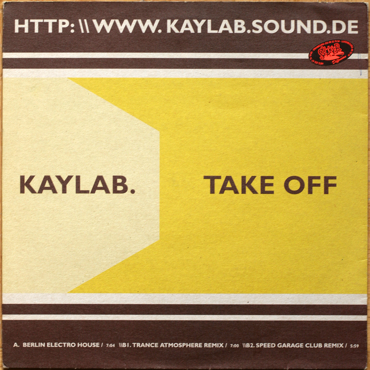 Kaylab • Take off (Berlin Electro House & Trance Atmosphere Remix & Speed Garage Club Remix) • Dream Team DT 019 • Maxi single • 12" • 45 rpm