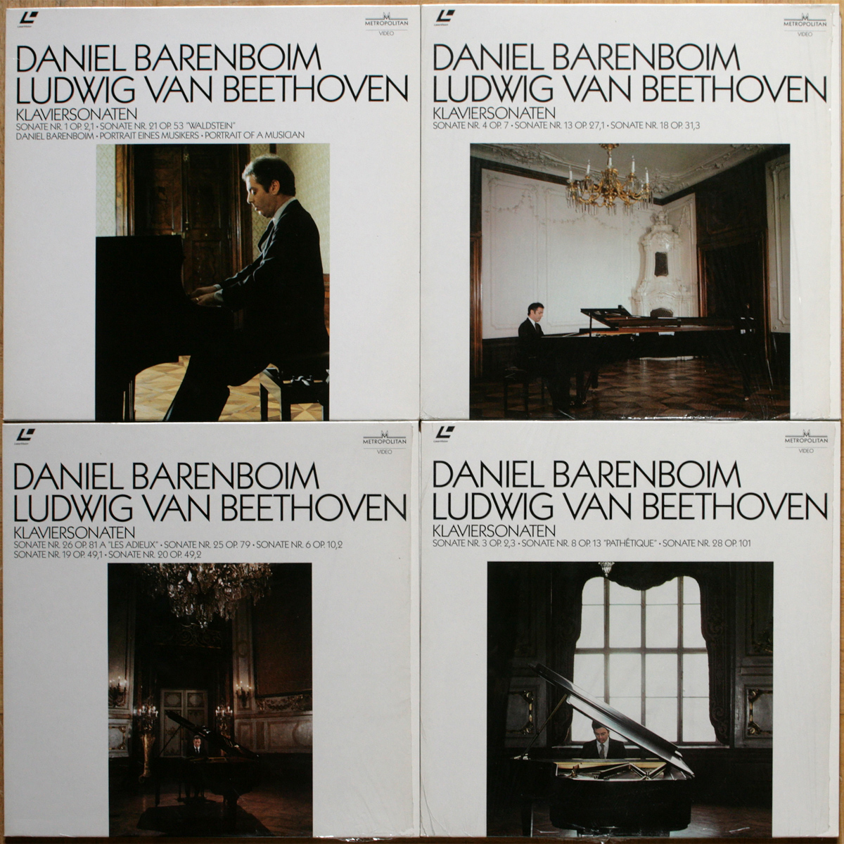 Beethoven • Intégrale des sonates pour piano • The complete sonatas for piano • Die Klaviersonaten • Metropolitan Met 101/110 • Daniel Barenboim • Laserdisc